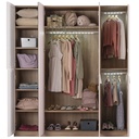ANGEL CITY 4 DOOR WARDROBE WITH MIRROR
