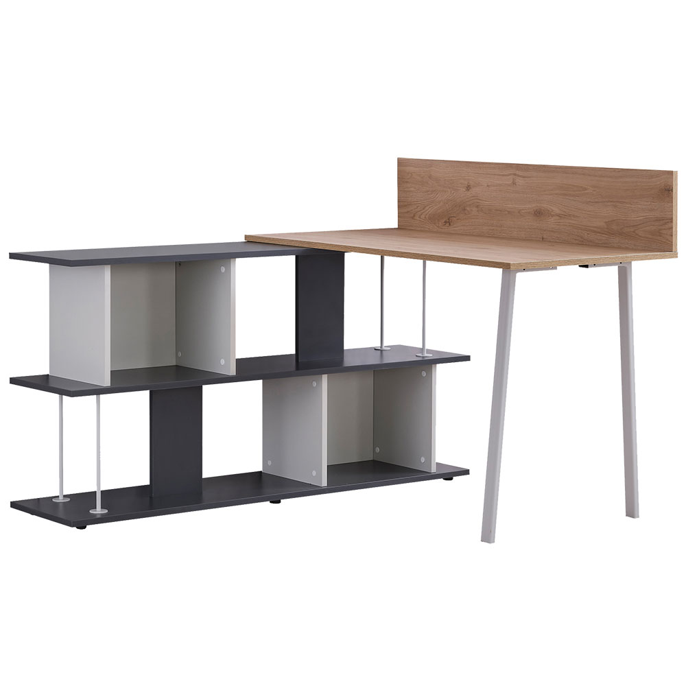HARVEY STUDY DESK WITH SHELVES