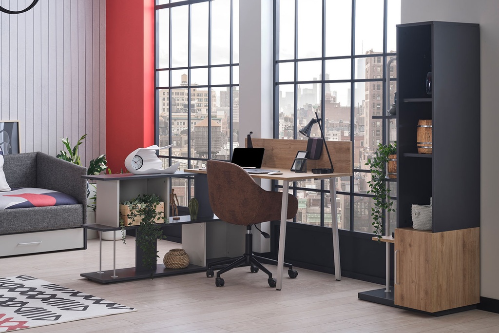 HARVEY STUDY DESK WITH SHELVES