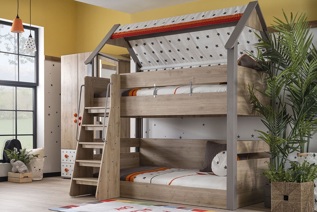 MONTESSORI HUT BUNK BED 100x200 CM