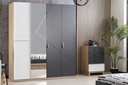NEW CITY 4 DOOR WARDROBE WITH MIRROR
