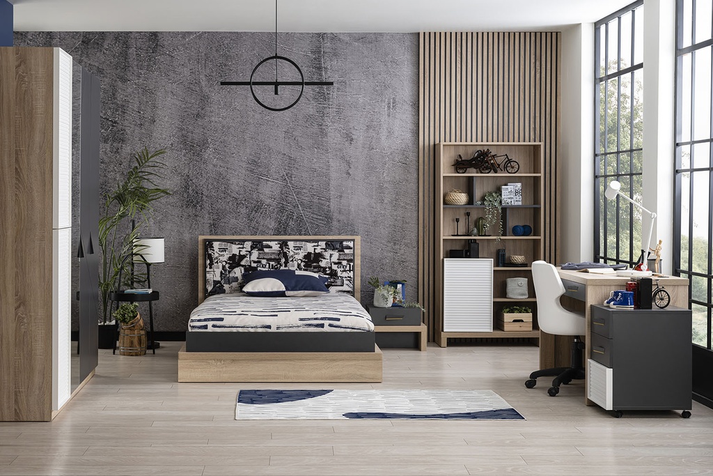 NEW CITY NIGHTSTAND WITH WHEELS