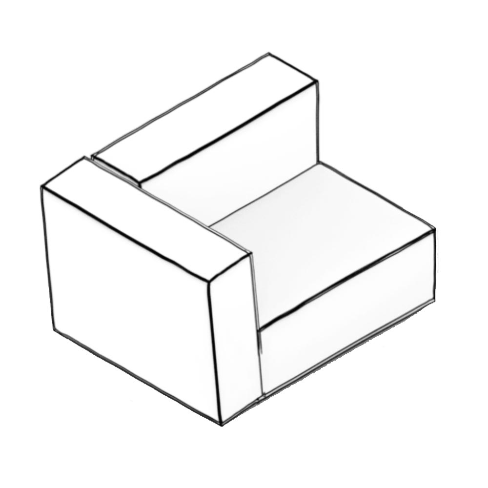 PLUS POUFY BOHEM LEFT HIGH ARM MODULE